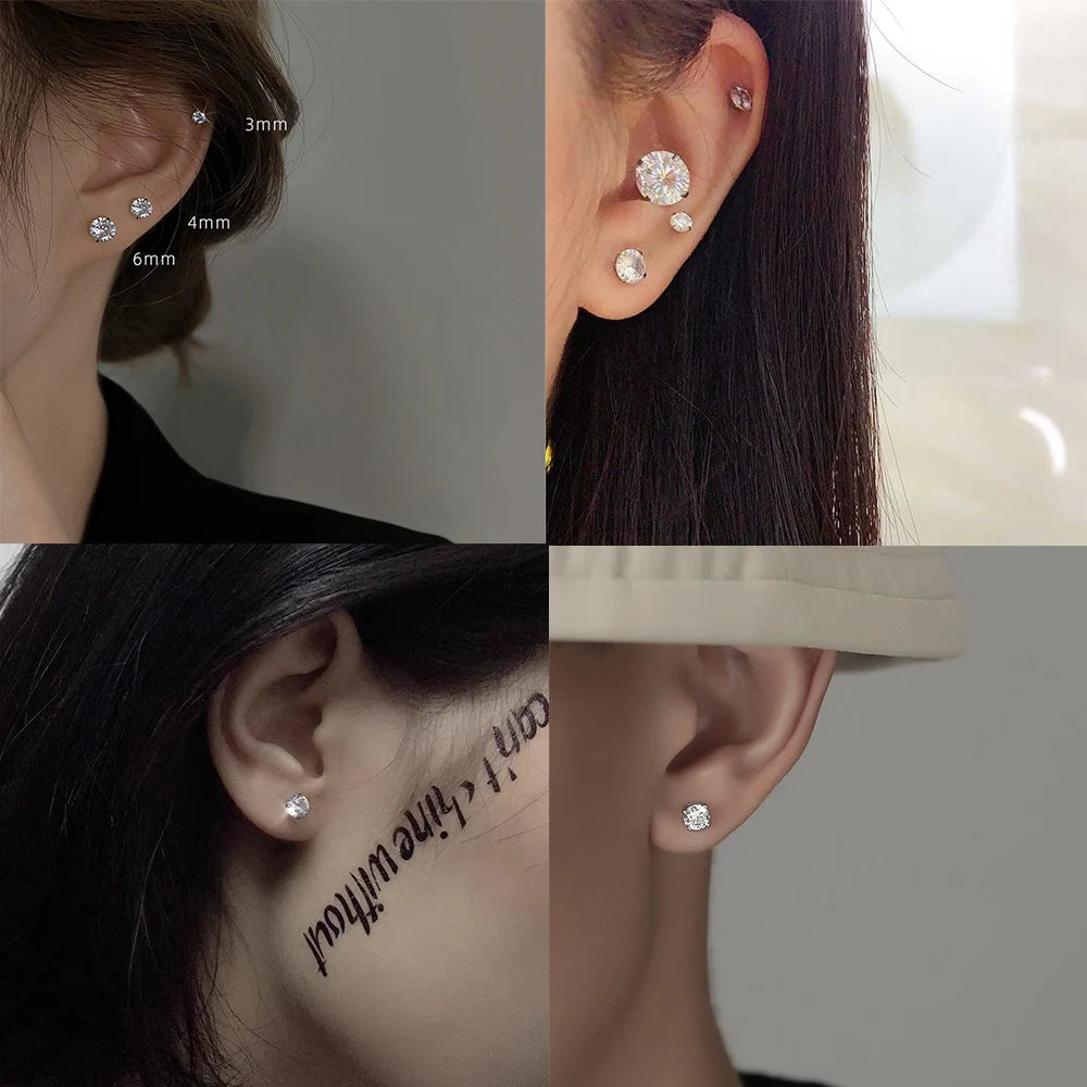 Sparkle Round Crystal Studs